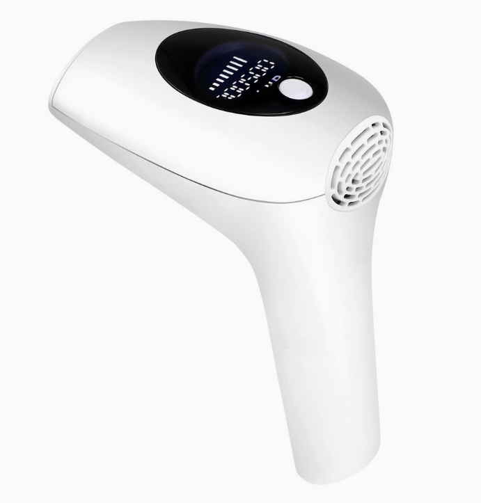 SilkPulse IPL device showing intensity level settings